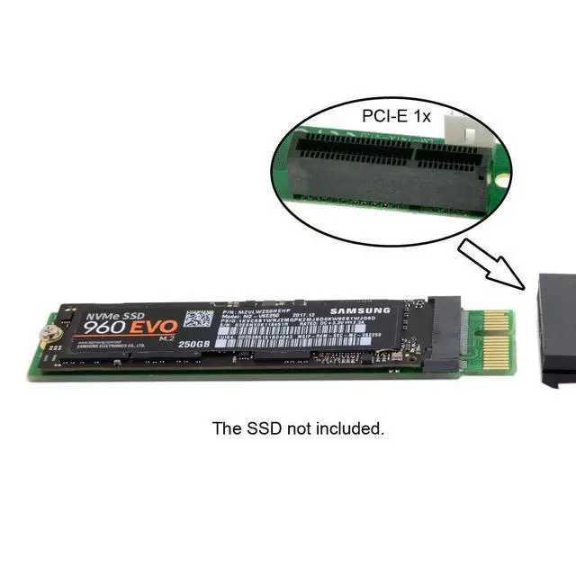 Alt view image 4 of 7 - M.2 NVME to PCIe 3.0 X1 Adapter NVME/AHCI SSD to PCI Express Expansion Card Adapter