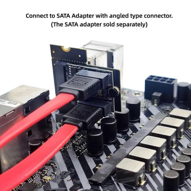 Alt view image 3 of 7 - PCIE 3.0 M.2(A+E Key) Male to Female 90 Degree Angled Vertical Extension Card Adapter