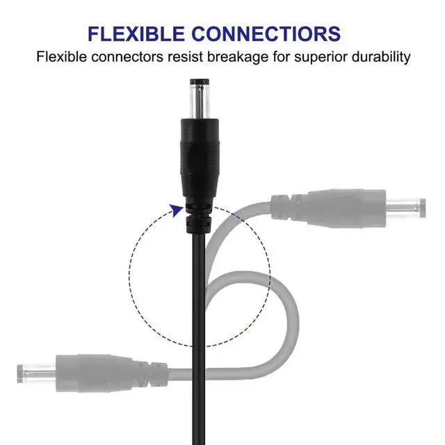 Alt view image 7 of 7 - USB C 20V to DC 12V Cable,USB C to DC 5.5x2.1MM PD65W Charging Cable for Router, Modem, Desk Lamp, Monitor 4.92FT/1.5M