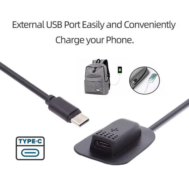 Alt view image 6 of 7 - USB C Male to Female PD 65W Backpack Charge Data Extension Cable for Outdoor Travel Camping