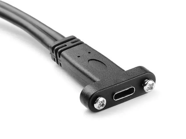 Alt view image 5 of 7 - USB 3.0 Front Panel Header 19/20Pin Male to USB C Female Chassis Back Panel Port Extension Cable 0.4M with 12cm PCI-E Slot Bracket