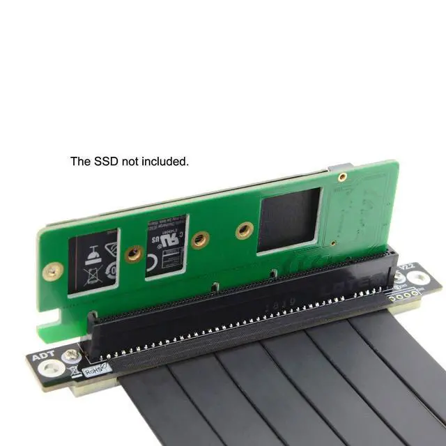 Alt view image 7 of 7 - M.2 NVME to PCIe 3.0 X16 Adapter NVME/AHCI SSD to PCI Express Expansion Card Adapter