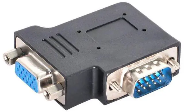 Main image of VGA Connectors,VGA SVGA D-Sub HDB15Pin Male to Female 90 Degree Left Angled Gender Changer Video Graphics Array Connector Adapter for Monitor/Projector/Graphics