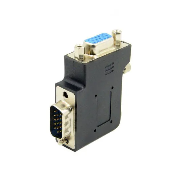 Alt view image 6 of 7 - VGA Connectors,VGA SVGA D-Sub HDB15Pin Male to Female 90 Degree Left Angled Gender Changer Video Graphics Array Connector Adapter for Monitor/Projector/Graphics