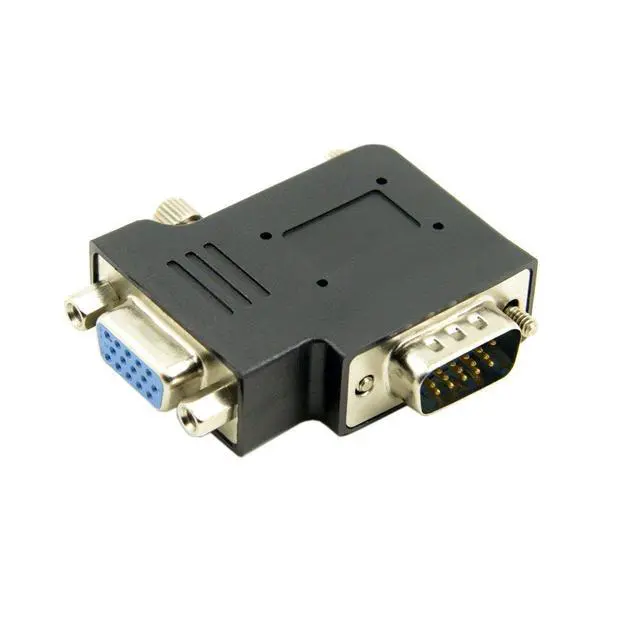 Alt view image 7 of 7 - VGA Connectors,VGA SVGA D-Sub HDB15Pin Male to Female 90 Degree Right Angled Gender Changer Video Graphics Array Connector Adapter for Monitor/Projector/Graphics