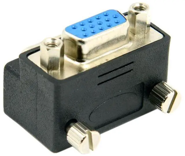Alt view image 5 of 7 - VGA Connectors,VGA SVGA D-Sub HDB15Pin Male to Female 90 Degree Down Angled Gender Changer Video Graphics Array Connector Adapter for Monitor/Projector/Graphics