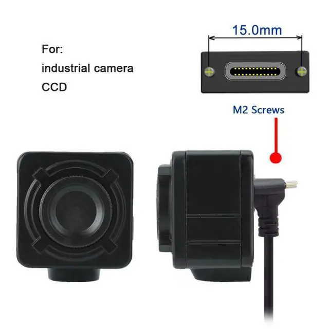 Alt view image 4 of 7 - USB 3.0 to USB C 90 Degree Angled Data Cable with Panel Mount Screw for Industrial Camera 6.56FT/2.0M