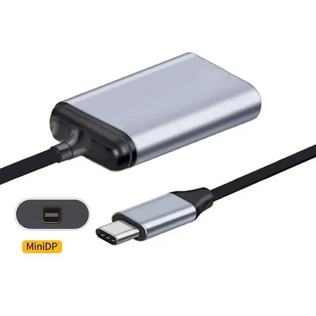 Alt view image 3 of 7 - 4K 2K 60hz USB-C Type C Male to Mini DP Displayport Female Cable Adapter for Tablet & Phone & Laptop