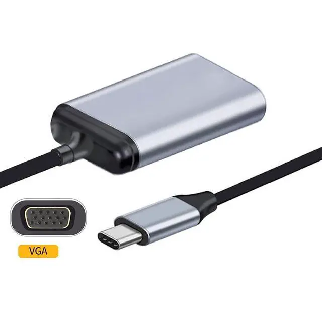 Alt view image 6 of 7 - CY Monitor Adapter 1080p 60hz USB C Type C Male to VGA Female Cable for Tablet & Phone & Laptop