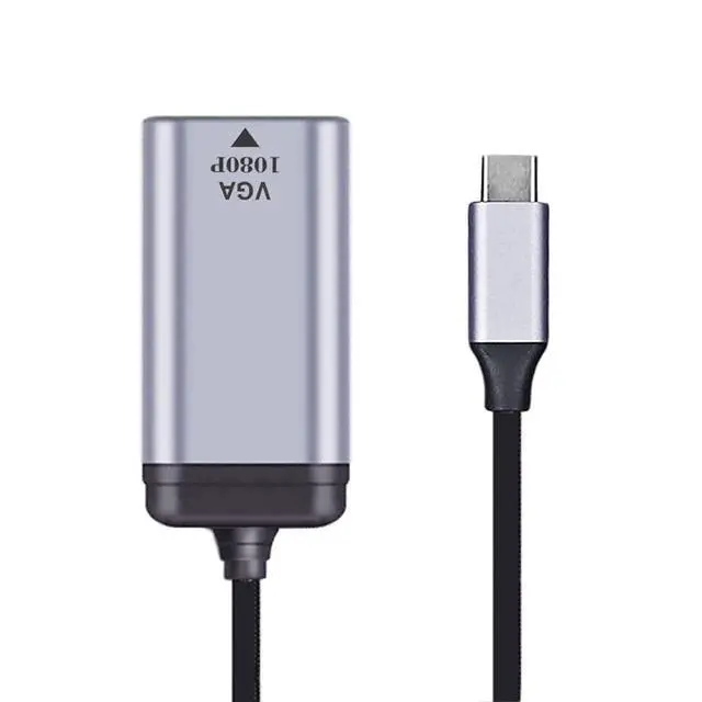 Alt view image 7 of 7 - CY Monitor Adapter 1080p 60hz USB C Type C Male to VGA Female Cable for Tablet & Phone & Laptop