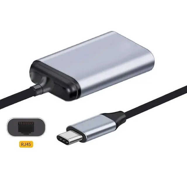 Alt view image 6 of 7 - USB C to RJ45 1000Mbps Gigabit Ethernet Network LAN Cable Adapter