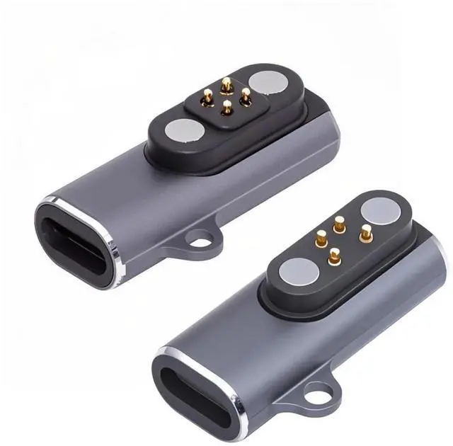 Main image of 2 Pack USB C to Bone Conduction Headphone Charger Magnetic Charging Adapter for Pitch 2.5mm 4Pin Terraced & Square Contacts