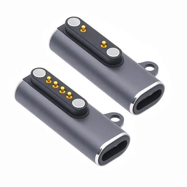 Main image of 2 Pack USB C to Smart Watch Charger Magnetic Charging Adapter for Pitch 7.62mm 2Pin/4Pin Smart Watch/Bone Conduction Headphone