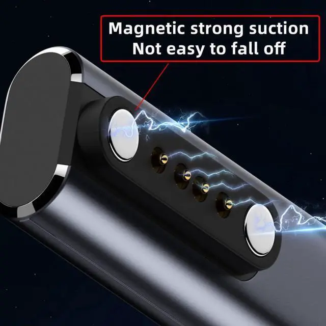 Alt view image 5 of 7 - 2 Pack USB C to Smart Watch Charger Magnetic Charging Adapter for Pitch 7.62mm 2Pin/4Pin Smart Watch/Bone Conduction Headphone