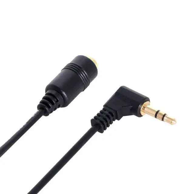 Alt view image 2 of 6 - Headphone/Audio Extension Cable,3 Pole 3.5mm Male to 3.5mm Female Audio Stereo Headphone 90 Degree Angled Extension Cable 10cm