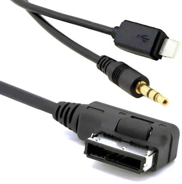 Main image of AMI MMI to 8Pin and 3.5mm Jack Audio Aux Cable Compatible with iPhone 6/6s to VW, Audi A4/A4L/Q5/Q7/A6L/A8L
