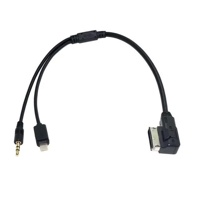 Alt view image 6 of 7 - AMI MMI to 8Pin and 3.5mm Jack Audio Aux Cable Compatible with iPhone 6/6s to VW, Audi A4/A4L/Q5/Q7/A6L/A8L
