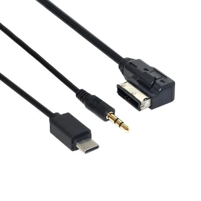 Alt view image 4 of 7 - AMI to USB C & 3.5mm Media Adapter for Car Stereo Compatible with A6L, Q5, Q7, A8, S5, A5, A4L, A3, A1, GTI, high 6 CC Magotan, etc.