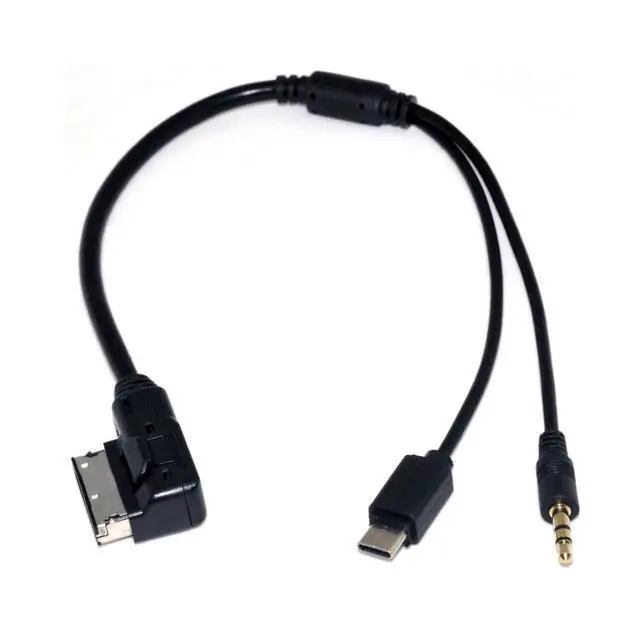 Alt view image 3 of 7 - AMI to USB C & 3.5mm Media Adapter for Car Stereo Compatible with A6L, Q5, Q7, A8, S5, A5, A4L, A3, A1, GTI, high 6 CC Magotan, etc.