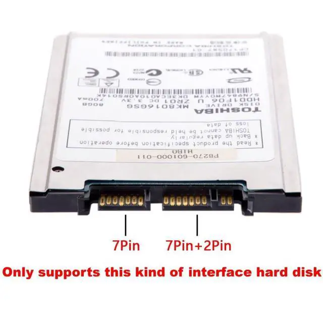 Alt view image 2 of 7 - 1.8" Micro SATA to 2.5" SATA PCB Converter Adapter for Laptop Internal SSD HDD Hard Disk Drive Upgrade Extension
