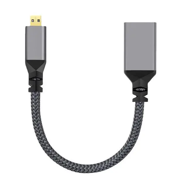 Alt view image 2 of 7 - CY Micro HDMI to HDMI Cable,Micro HDMI 1.4 Male to HDMI Female 4K Extension Cable for DV MP4 Camera DC Laptop