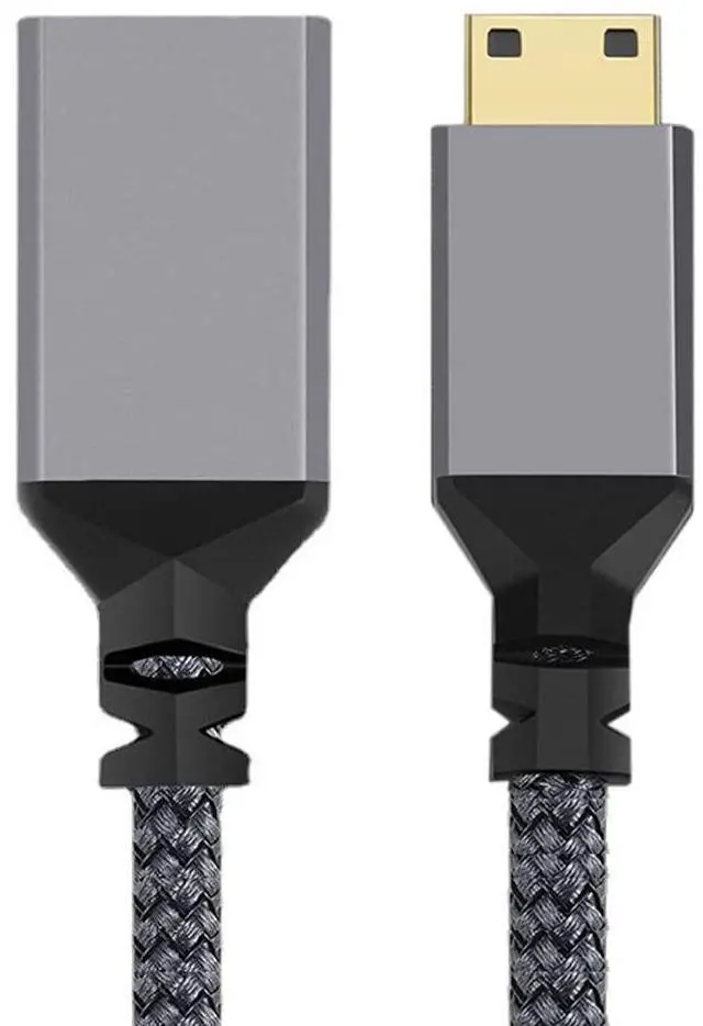 Main image of CY Mini HDMI to HDMI Cable,Mini HDMI 1.4 Male to HDMI Female 4K Extension Cable for DV MP4 Camera DC Laptop