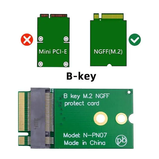 Alt view image 2 of 7 - M.2 22x30mm to 22x42mm NGFF B-Key SATA SSD Upgrade Extension Protect Card Adapter for 2230 SSD LTE Card