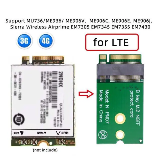 Alt view image 6 of 7 - M.2 22x30mm to 22x42mm NGFF B-Key SATA SSD Upgrade Extension Protect Card Adapter for 2230 SSD LTE Card