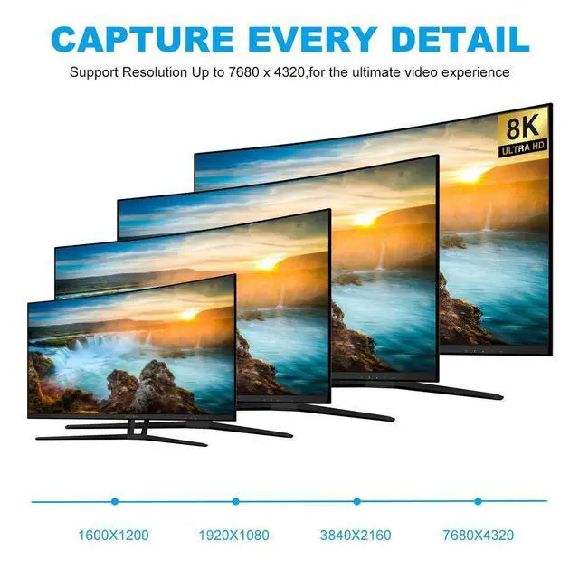 Alt view image 4 of 7 - DisplayPort Cable 9.84ft 8K DisplayPort Cable Version 1.4 Support 8K 60 Hz, 4K 120 Hz DP to DP Cable for PC Laptop TV