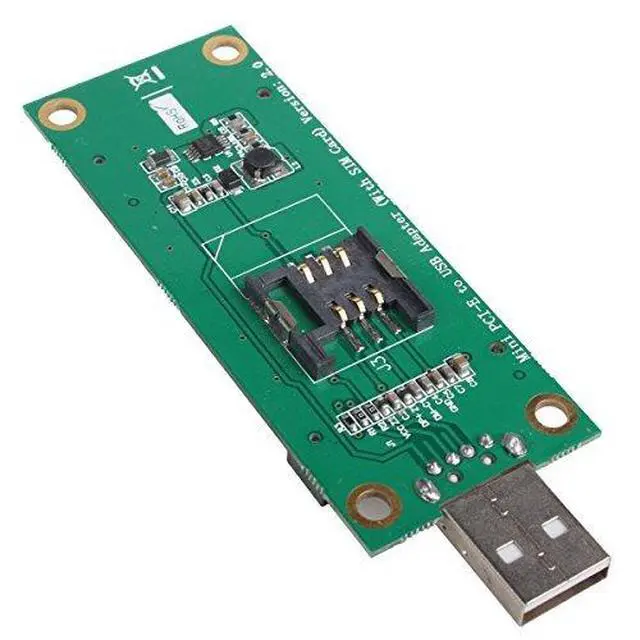 Alt view image 3 of 7 - WWAN Card Mini PCI-E to USB 2.0 Riser Card Adapter with SIM Slot for 3G LTE Wireless Module Modem Card