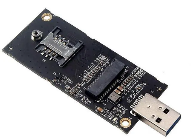 Main image of WWAN Card NGFF M.2 Key-B to USB 3.0 Riser Card Adapter with SIM Slot for 3G/4G/5G LTE Wireless Module Modem Card