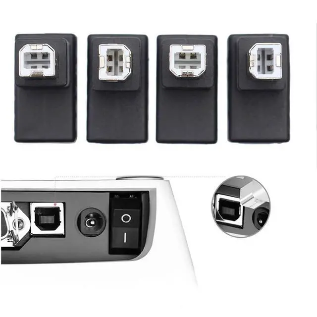 Alt view image 4 of 7 - 4 Pack USB 2.0 Type B Printer Male to Female 90 Degree Angled Gender Changer Connector Adapter for Disk Scanner