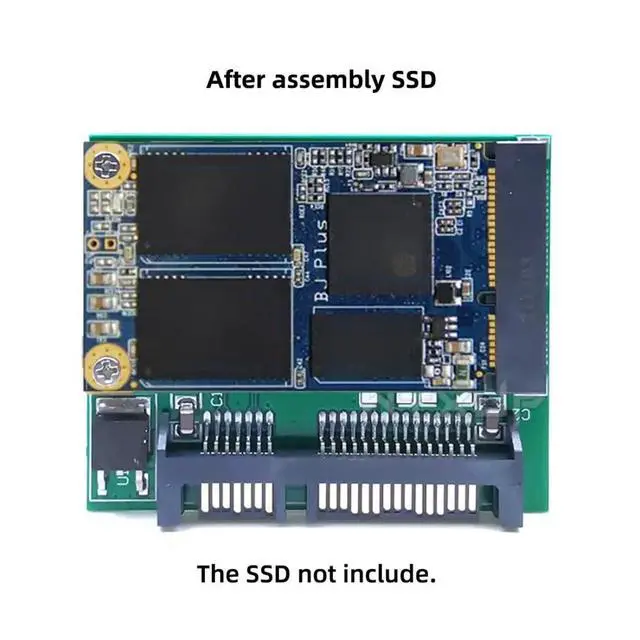 Alt view image 5 of 7 - mSATA to SATA 3.0 Adpater Card, Mini SATA SSD to 2.5" SATA HDD Hard Disk Adapter for Full Size 30x50mm SSD