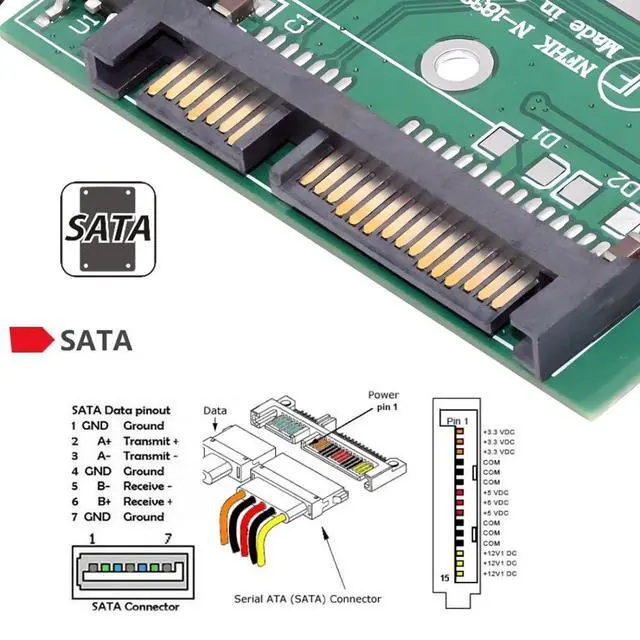 Alt view image 7 of 7 - mSATA to SATA 3.0 Adpater Card, Mini SATA SSD to 2.5" SATA HDD Hard Disk Adapter for Full Size 30x50mm SSD