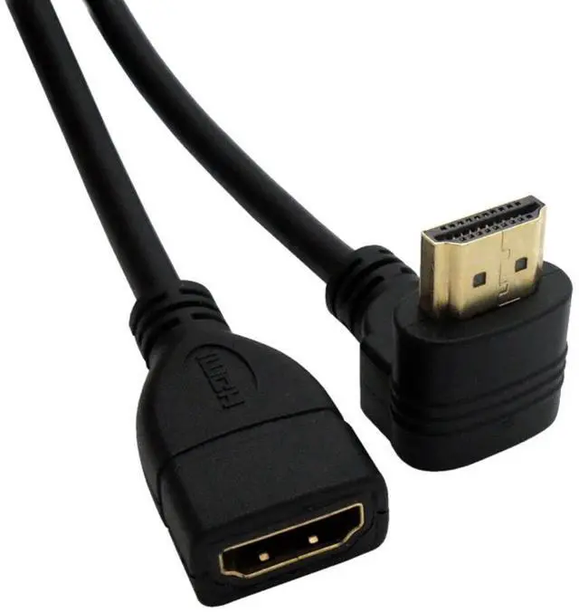 Main image of HDMI Extension Cable,HDMI 1.4 Male to Female 90 Degree UP Angled Extension Cable 0.5m
