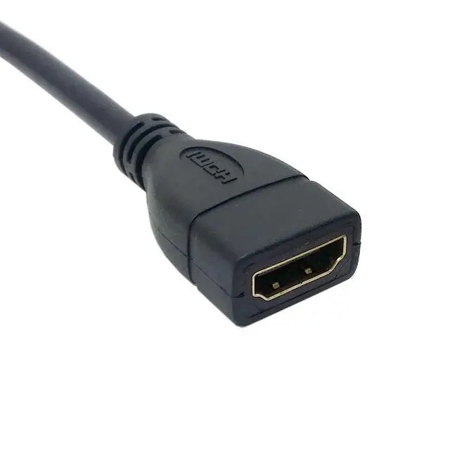 Alt view image 3 of 6 - CY HDMI Extension Cable,HDMI 1.4 Male to Female 90 Degree Left Angled Extension Cable 0.5m