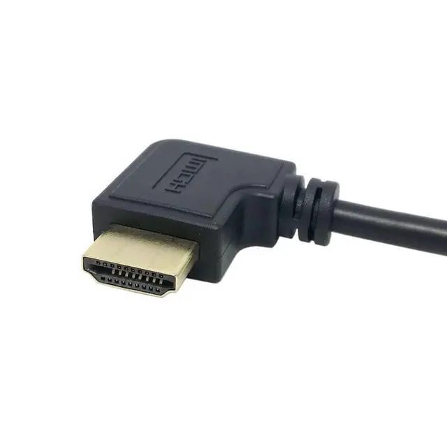 Alt view image 4 of 6 - CY HDMI Extension Cable,HDMI 1.4 Male to Female 90 Degree Left Angled Extension Cable 0.5m
