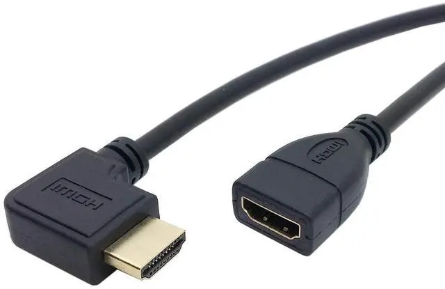 Main image of CY HDMI Extension Cable,HDMI 1.4 Male to Female 90 Degree Left Angled Extension Cable 0.5m