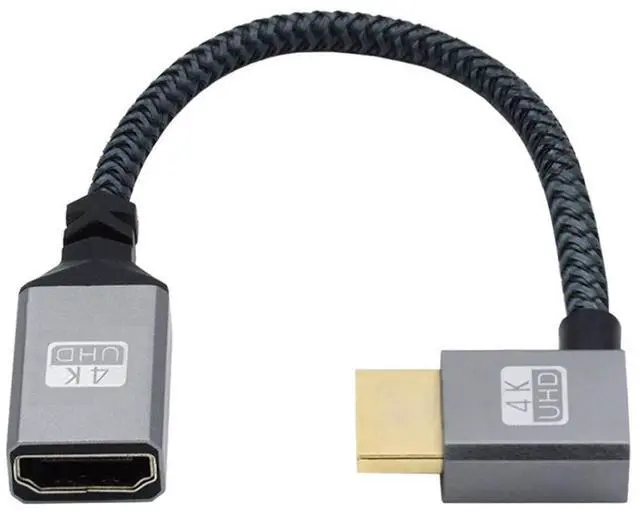 Main image of HDMI 1.4 Cable,HDMI Type A Male to Female Extension Cable Connector 90 Degree Right Angled