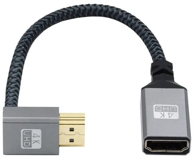 Main image of HDMI 1.4 Cable,HDMI Type A Male to Female Extension Cable Connector 90 Degree UP Angled
