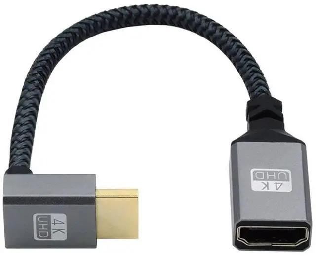 Main image of HDMI 1.4 Cable,HDMI Type A Male to Female Extension Cable Connector 90 Degree Down Angled