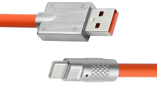 Main image of USB to USB C Cable,USB 2.0 Male to USB C Male Ultra Soft 120W Power Fast Charge Data Transfer Extension Cable 2.0M with Charging Indicator