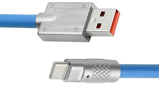 Main image of USB to USB C Cable,USB 2.0 Male to USB C Male Ultra Soft 120W Power Fast Charge Data Transfer Extension Cable with Charging Indicator 2.0M