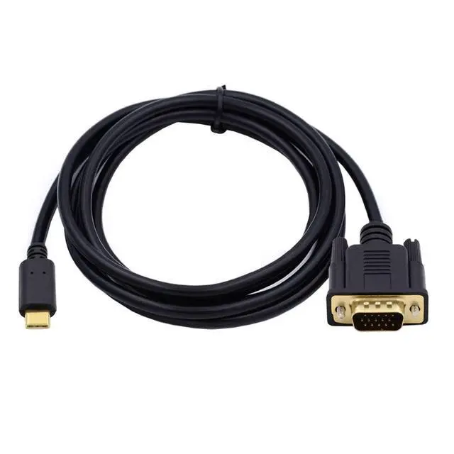 Alt view image 6 of 6 - USB C to VGA Cable,USB 3.1 Type C Source to VGA RGB 1080P 60hz Displays Monitor Cable for Laptop 1.8m