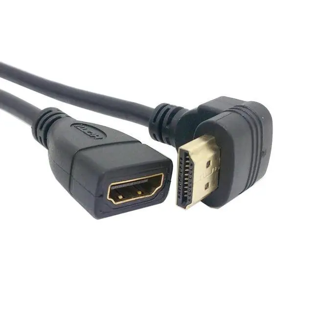 Alt view image 3 of 6 - HDMI Extension Cable,HDMI 1.4 Male to Female 90 Degree UP Angled Extension Cable 0.5m