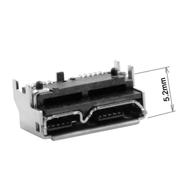 Alt view image 7 of 7 - 10 Pack USB 3.0 Micro-B DIY Connector, Thickness 5.2mm Micro USB 3.0 10Pin Female Socket Port Repair Replacement Solder Adapter