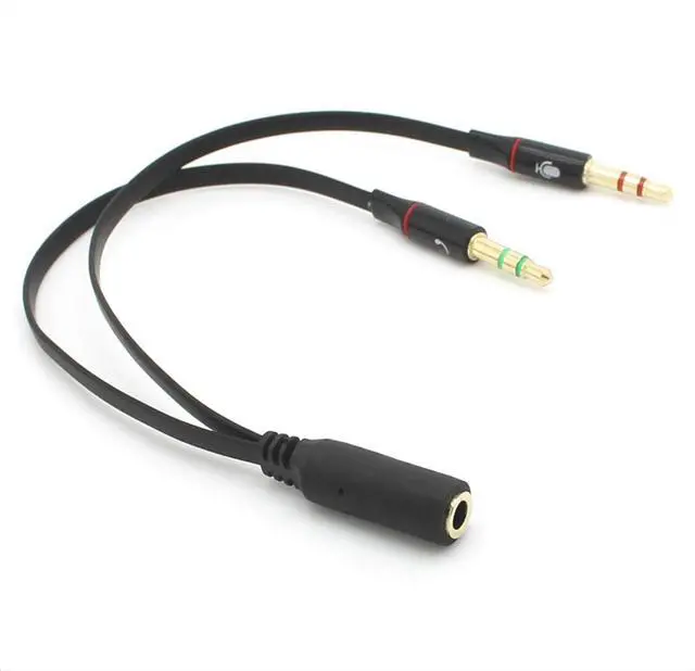 Main image of Smartphone Headphone to Computer Headphone Y Splitter 3.5mm Female 1 to 2 Male Microphone Audio Y Splitter Two in One Cable Adapter