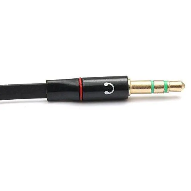 Alt view image 5 of 5 - Smartphone Headphone to Computer Headphone Y Splitter 3.5mm Female 1 to 2 Male Microphone Audio Y Splitter Two in One Cable Adapter