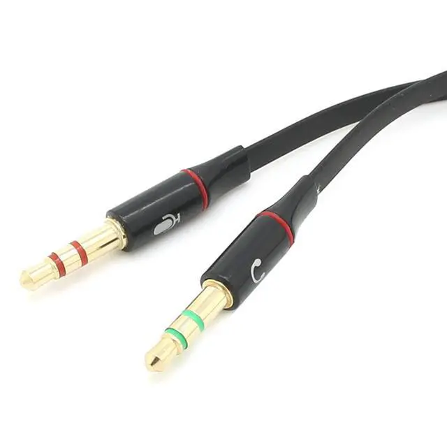 Alt view image 2 of 5 - Smartphone Headphone to Computer Headphone Y Splitter 3.5mm Female 1 to 2 Male Microphone Audio Y Splitter Two in One Cable Adapter