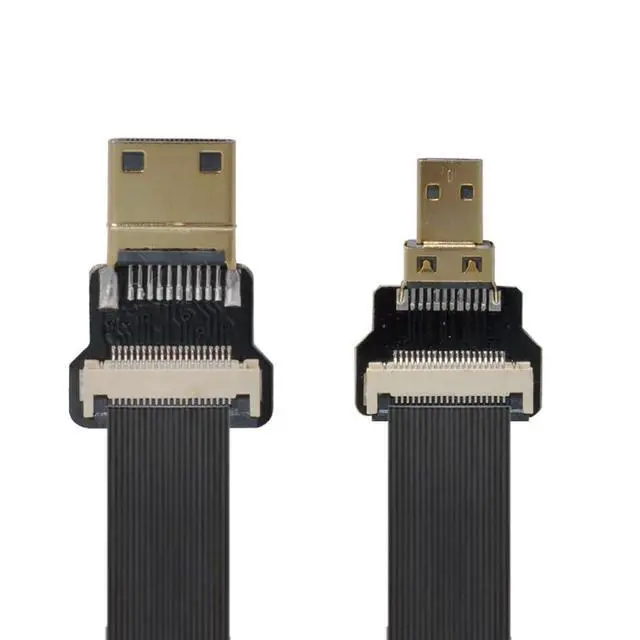 Alt view image 6 of 6 - CYFPV Micro HDMI to Mini HDMI Extension FPC Flat Cable 1080P for FPV HDTV Multicopter Aerial Photography 0.5M